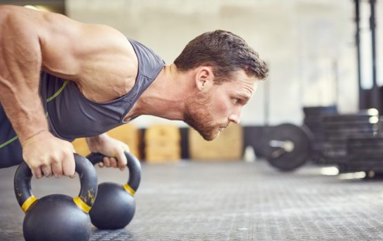 Workout in the fitness studio