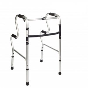 Deluxe Folding Walker Silver