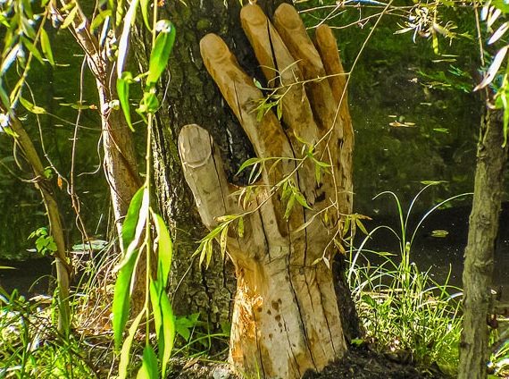 Statue Of Wood Tree