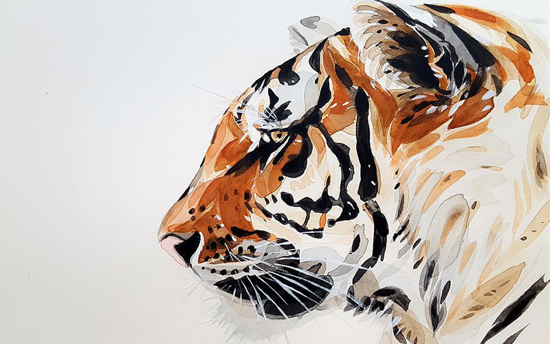 Making wild lion art