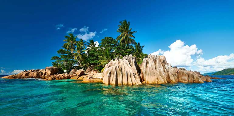 Seychelles would totally fit your requirement if