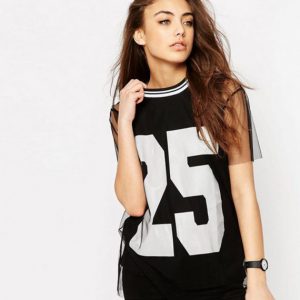 Black Printed T-Shirt For girls