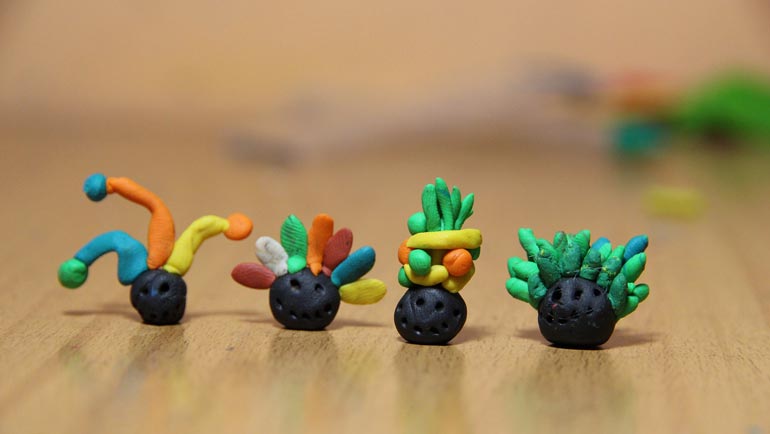 Plasticine molding children’s creativity