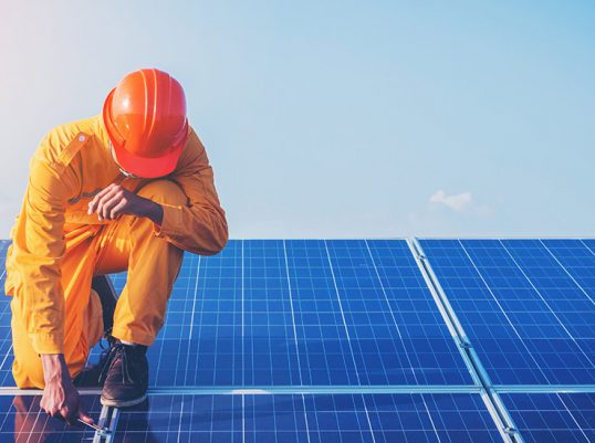 Solar panels that are properly maintained Solar panels that are properly maintained